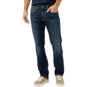 Silver Jeans Co. Mens Allan Slim Fit Straight Leg Jeans(Dark Indigo)