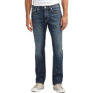 Silver Jeans Co. Mens Allan Slim Fit Straight Leg Jeans(Dark Wash)