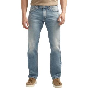 Silver Jeans Co. Mens Allan Slim Fit Straight Leg Jeans(Mid Indigo)