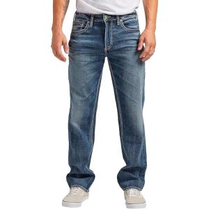 Silver Jeans Co. Mens Grayson Classic Fit Straight Leg Jeans – Legacy(Dark Wash Sdk312)