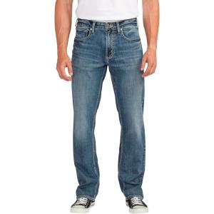 Silver Jeans Co. Mens Grayson Classic Fit Straight Leg Jeans – Legacy(Dark Wash Sdk388)