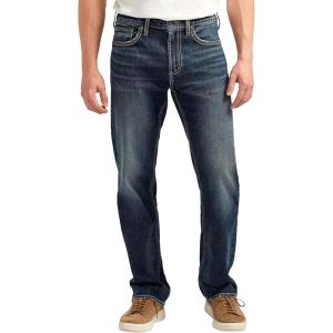 Silver Jeans Co. Men’s Grayson Classic Fit Straight Leg Jeans(Dark Wash Efs405)