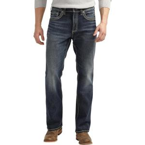 Silver Jeans Co. Mens Jace Slim Fit Bootcut Jeans(Luxe Heritage Dark Indigo)