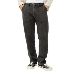 Silver Jeans Co. Mens Relaxed Fit Straight Leg, Utility Jeans(Dark Wash Adb567)