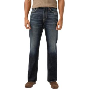 Silver Jeans Co. Mens Zac Relaxed Fit Straight Leg Jeans(Dark Indigo)