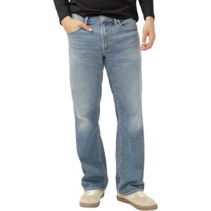 Silver Jeans Co. Mens Zac Relaxed Fit Straight Leg Jeans(Knit Flex Med Wash Ewk224)