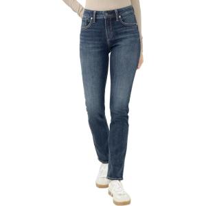 Silver Jeans Co. Women’s Avery High Rise Curvy Fit Straight Leg Jeans-Legacy(Maisie)