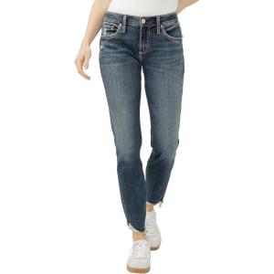 Silver Jeans Co. Womens Boyfriend Mid Rise Slim Leg Jeans(Bobbie)