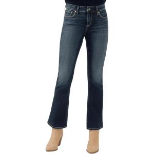 Silver Jeans Co. Women’s Elyse Mid Rise Straight Leg Jeans(Harlow)