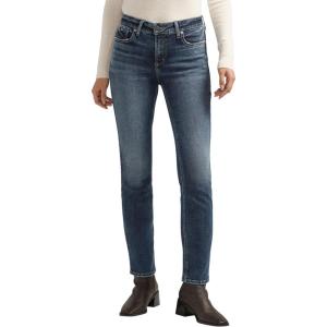 Silver Jeans Co. Women’s Elyse Mid Rise Straight Leg Jeans(Indigo)