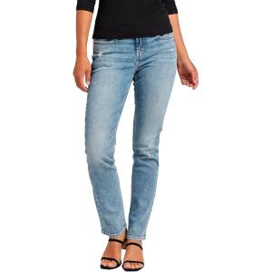 Silver Jeans Co. Women’s Elyse Mid Rise Straight Leg Jeans(Med Wash Epx221)