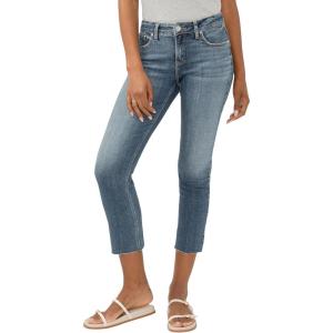 Silver Jeans Co. Women’s Elyse Mid Rise Straight Leg Jeans(Serenade)