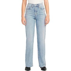 Silver Jeans Co. Womens Highly Desirable High Rise Trouser Leg Jeans(Med Wash Acs212)