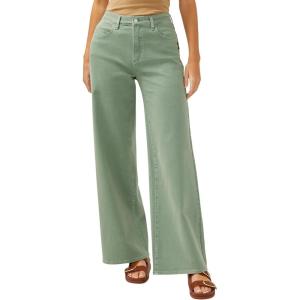 Silver Jeans Co. Women’s Highly Desirable High Rise Wide Leg Jeans(Sage Green)