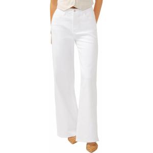 Silver Jeans Co. Women’s Highly Desirable High Rise Wide Leg Jeans(White)