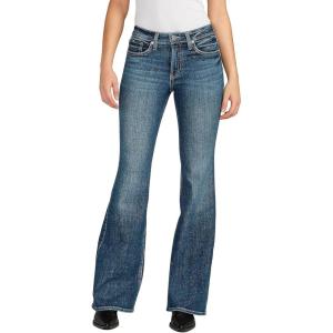 Silver Jeans Co. Women’s, Most Wanted Mid Rise Flare Leg Jeans(Med Wash Eae369)