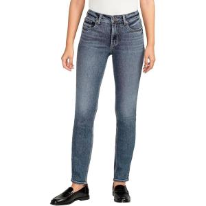 Silver Jeans Co. Women’s Most Wanted Mid Rise Straight Leg Jeans(Med Wash Edb341)