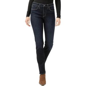 Silver Jeans Co. Women’s Most Wanted Mid Rise Straight Leg Jeans(Scarlet)