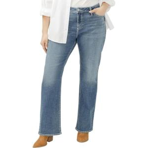 Silver Jeans Co. Women’s Plus Size Suki Mid Rise Slim Bootcut Jeans(Georgia)
