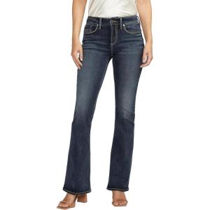 Silver Jeans Co. Women’s Suki Mid Rise Curvy Fit Bootcut Jeans(Indigo)