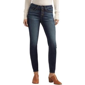 Silver Jeans Co. Women’s Suki Mid Rise Curvy Fit Bootcut Jeans(Luxe Stretch Dark Wash)