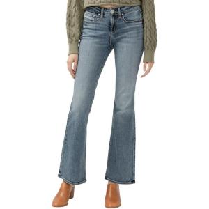 Silver Jeans Co. Women’s Suki Mid Rise Curvy Fit Bootcut Jeans(Luxe Stretch Med Indigo)