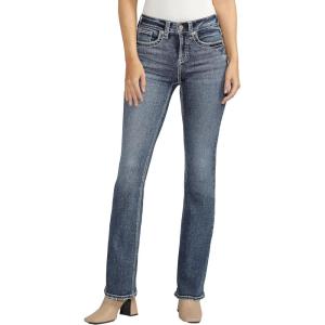Silver Jeans Co. Women’s Suki Mid Rise Curvy Fit Bootcut Jeans(Med Wash Ecf365)