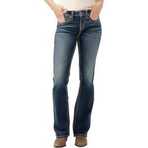 Silver Jeans Co. Women’s Suki Mid Rise Curvy Fit Bootcut Jeans(Med Wash Sjb376)