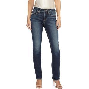 Silver Jeans Co. Women’s Suki Mid Rise Curvy Fit Skinny Jeans(Luxe Stretch Dark Indigo)