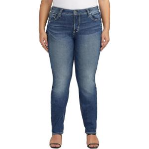 Silver Jeans Co. Women’s Suki Mid Rise Curvy Fit Skinny Jeans(Med Wash Eae358)