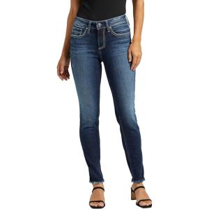 Silver Jeans Co. Women’s Suki Mid Rise Curvy Fit Skinny Jeans(Med Wash Eae379)