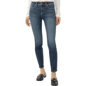 Silver Jeans Co. Women’s Suki Mid Rise Curvy Fit Skinny Jeans(Orion)