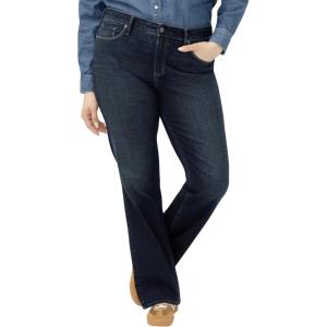 Silver Jeans Co. Women’s Suki Mid Rise Curvy Fit Slim Bootcut Jeans(Amora)