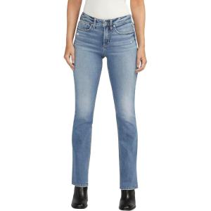 Silver Jeans Co. Women’s Suki Mid Rise Curvy Fit Slim Bootcut Jeans(Med Wash Cvs253)