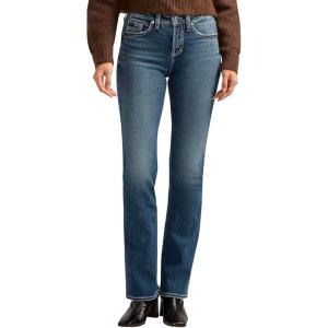 Silver Jeans Co. Women’s Suki Mid Rise Curvy Fit Slim Bootcut Jeans(Med Wash Ecf340)