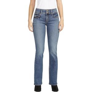 Silver Jeans Co. Women’s Suki Mid Rise Curvy Fit Slim Bootcut Jeans(Med Wash Edb336)