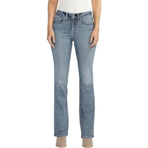 Silver Jeans Co. Women’s Suki Mid Rise Curvy Fit Slim Bootcut Jeans(Med Wash Edb371)