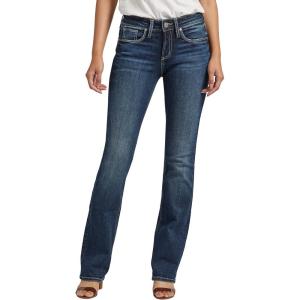 Silver Jeans Co. Women’s Suki Mid Rise Curvy Fit Slim Bootcut Jeans(Med Wash Ekc385)