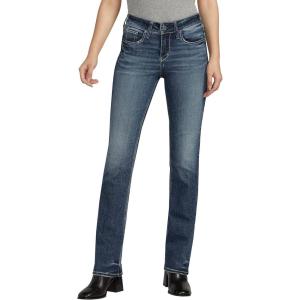 Silver Jeans Co. Women’s Suki Mid Rise Curvy Fit Slim Bootcut Jeans(Med Wash Ekc391)