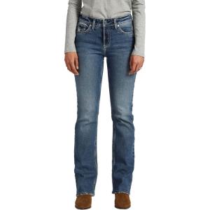 Silver Jeans Co. Women’s Suki Mid Rise Curvy Fit Slim Bootcut Jeans(Med Wash Eoe348)