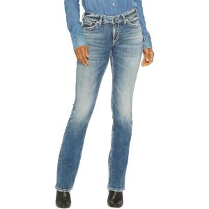 Silver Jeans Co. Women’s Suki Mid Rise Curvy Fit Slim Bootcut Jeans(Medium Vintage)
