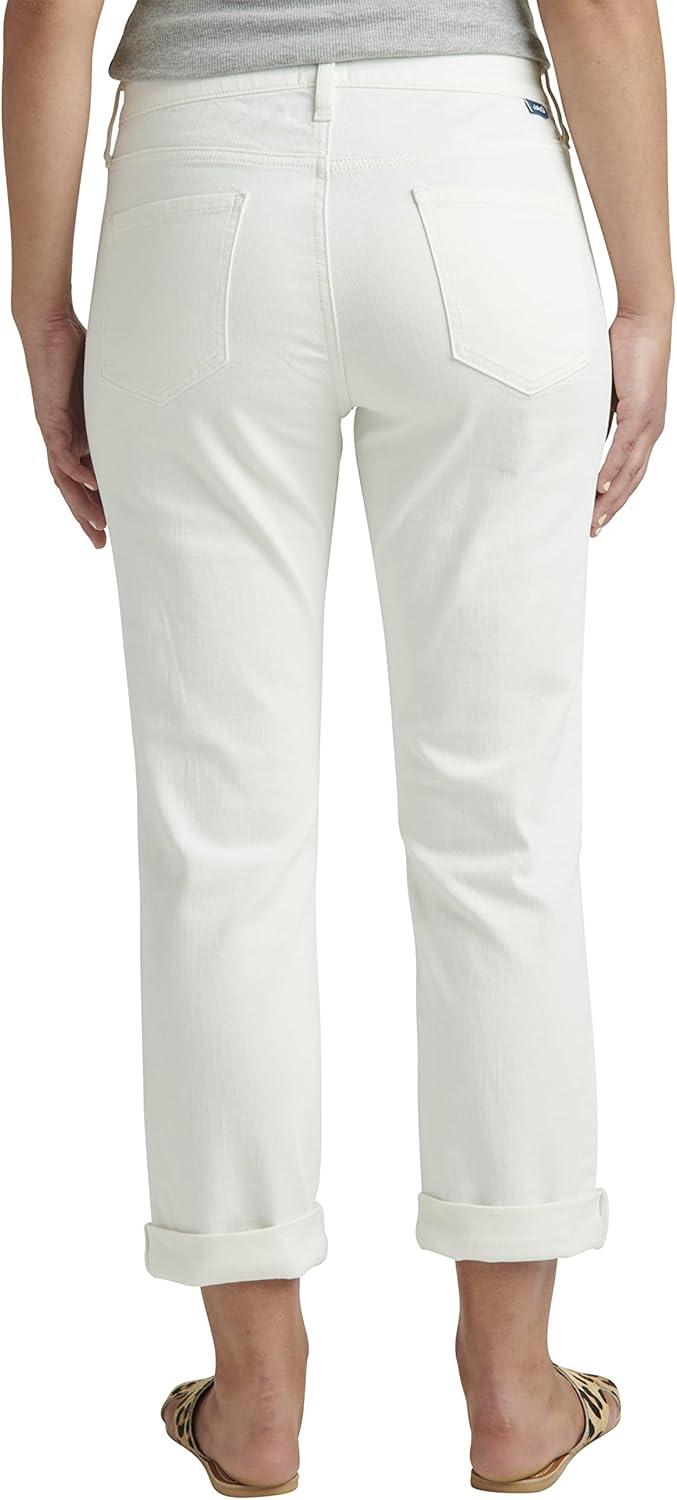 image:imageJag Jeans Womens Carter Mid Rise Girlfriend JeansWhite
