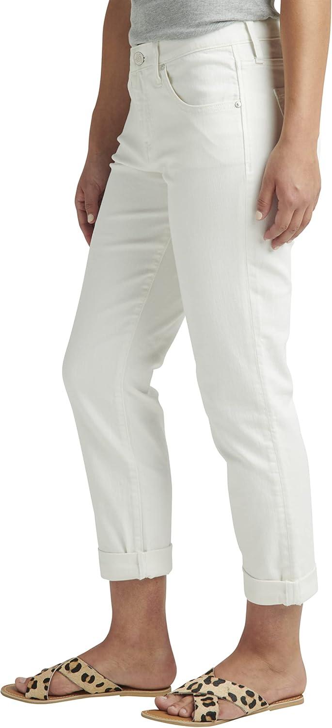 image:imageJag Jeans Womens Carter Mid Rise Girlfriend JeansWhite