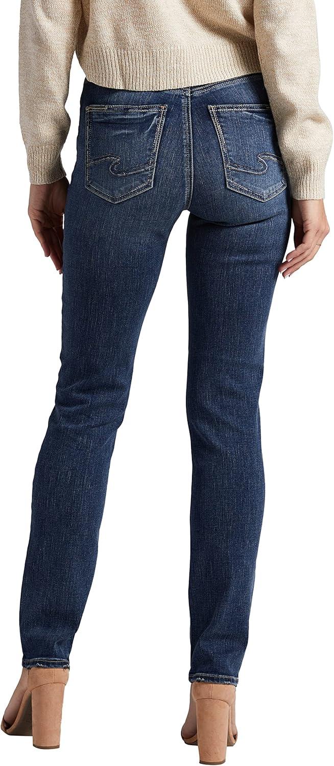 image:imageSilver Jeans CO Womens Avery High Rise Curvy Fit Straight Leg JeansBlue