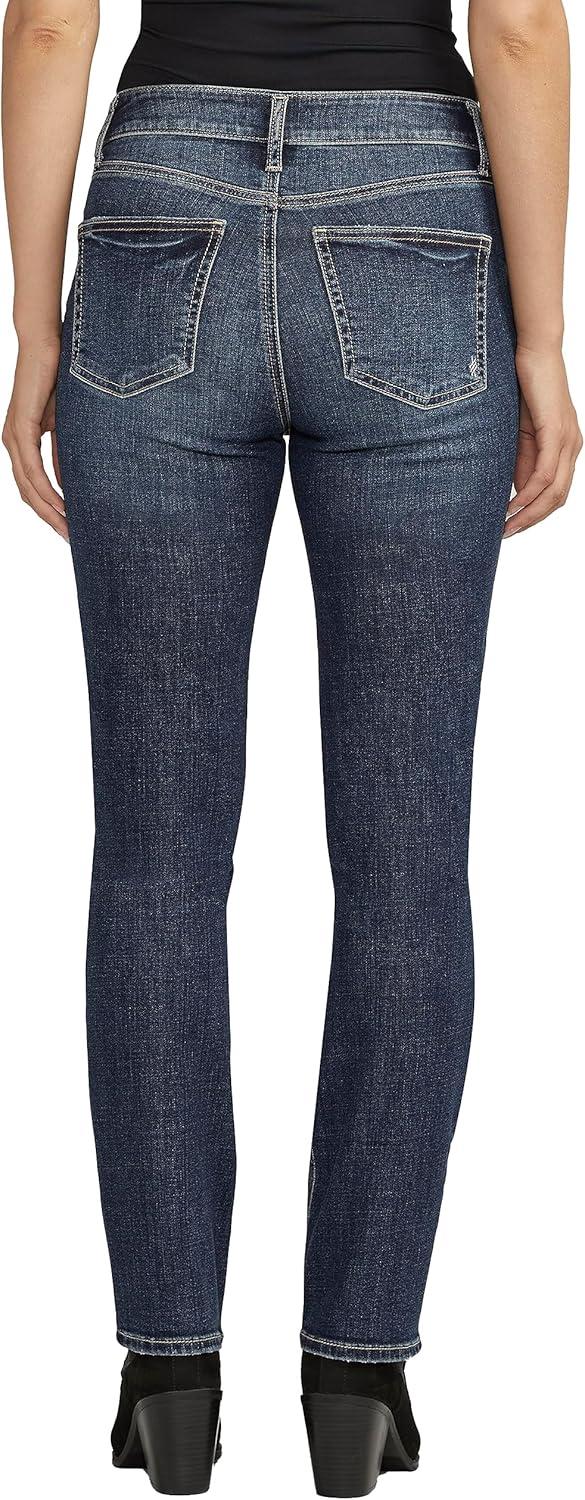 image:imageSilver Jeans CO Womens Avery High Rise Curvy Fit Straight Leg JeansMed Wash Cvs358
