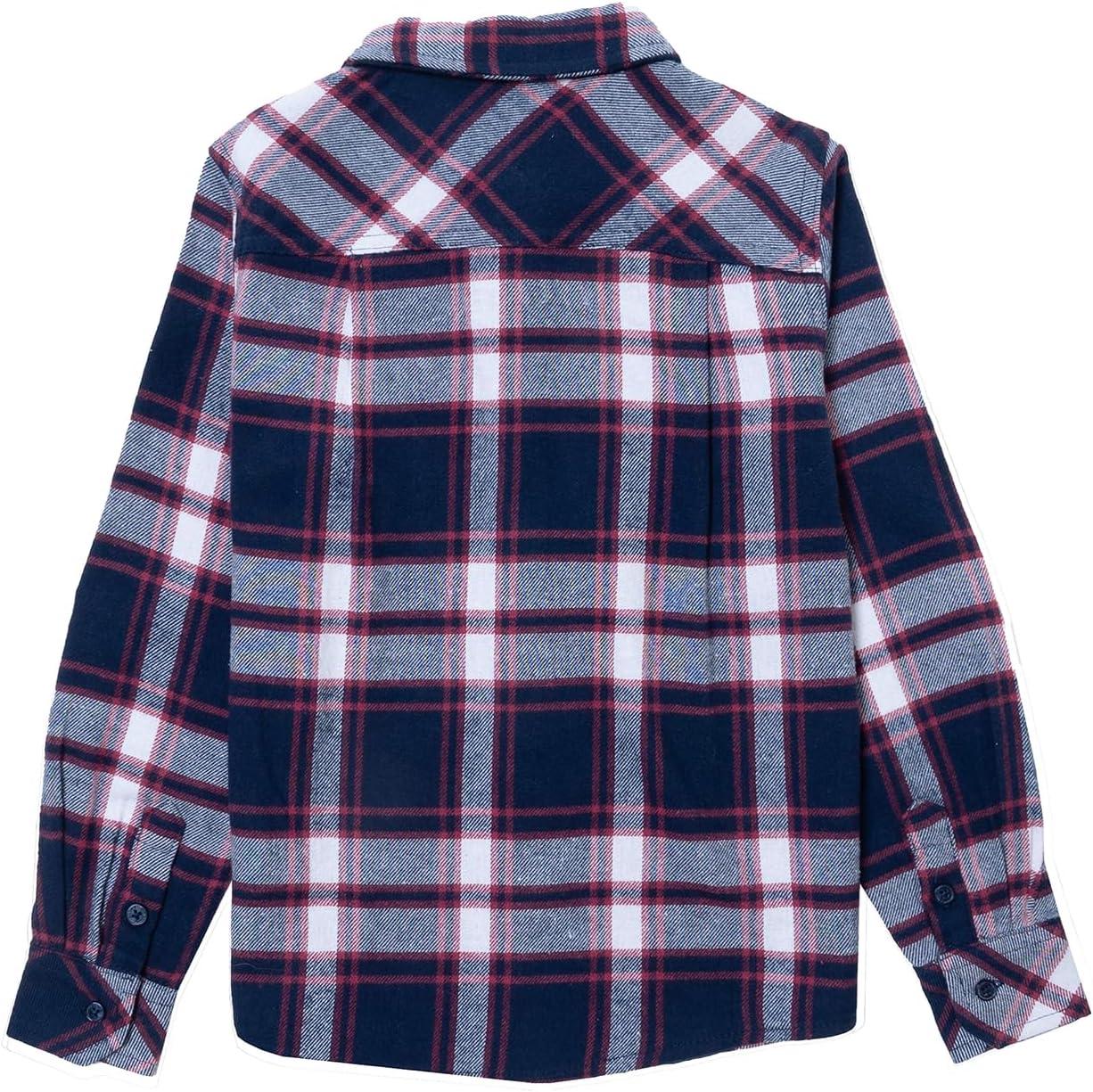 image:imageSilver Jeans Co Boys Long Sleeve Plaid Flannel ShirtBurgundy