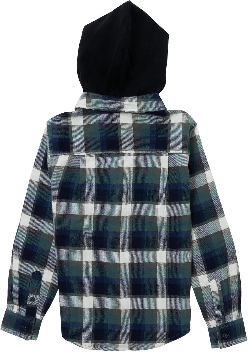 image:imageSilver Jeans Co Boys Long Sleeve Plaid Flannel ShirtGreen