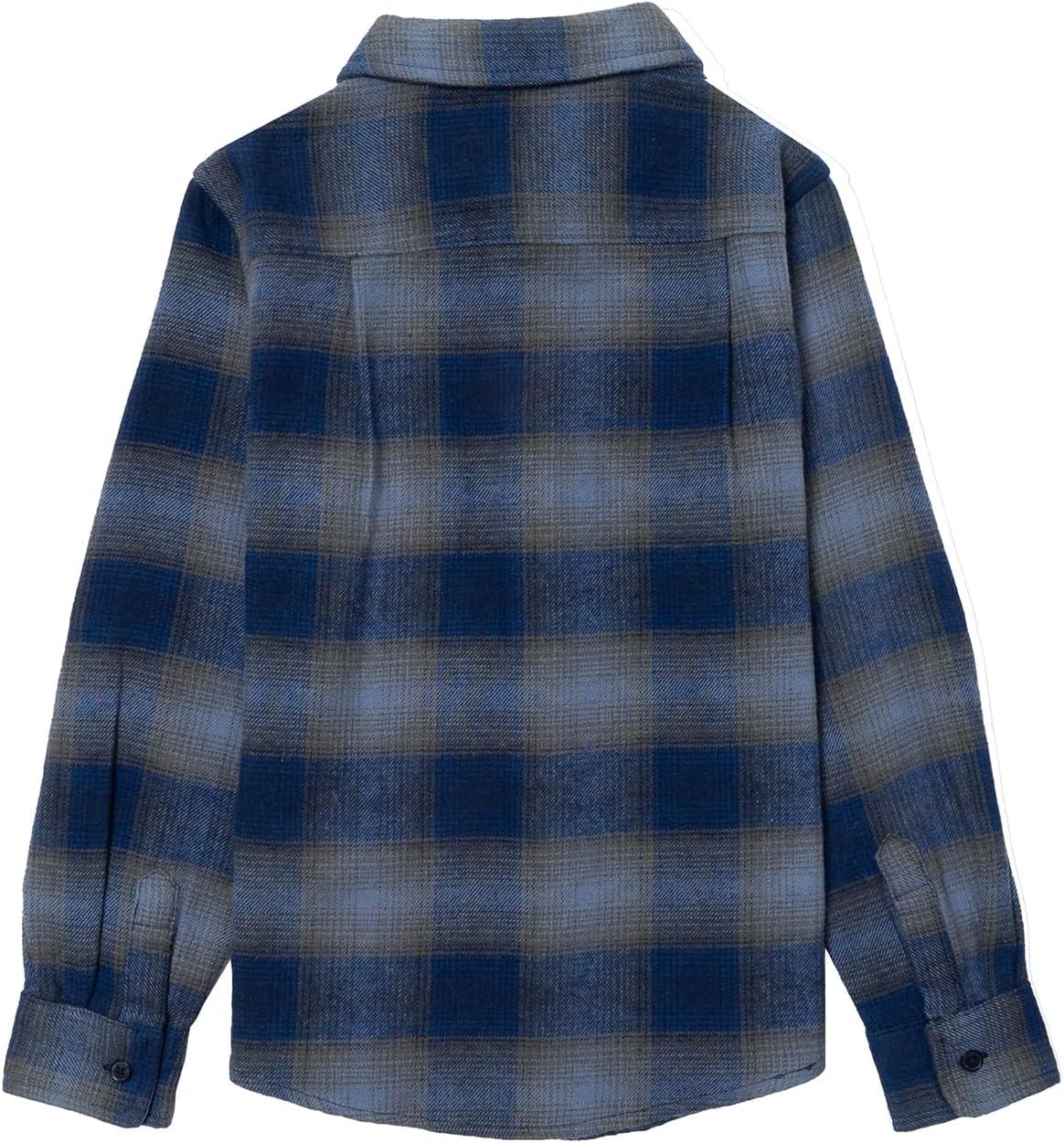 image:imageSilver Jeans Co Boys Long Sleeve Plaid Flannel ShirtNavy