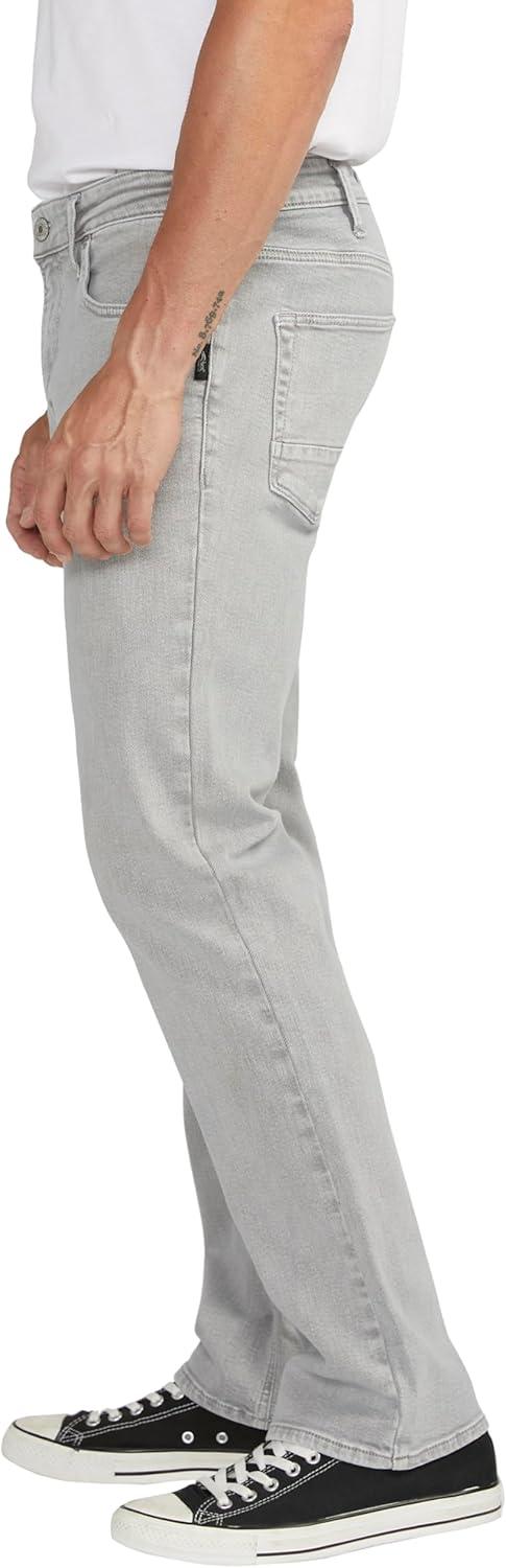 image:imageSilver Jeans Co Mens Allan Slim Fit Straight Leg JeansCement