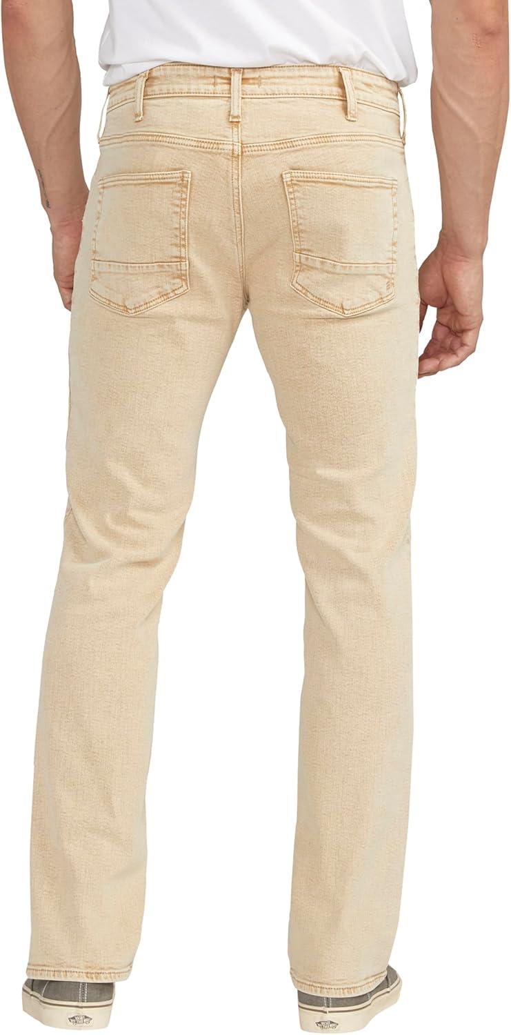 image:imageSilver Jeans Co Mens Allan Slim Fit Straight Leg JeansLight Khaki